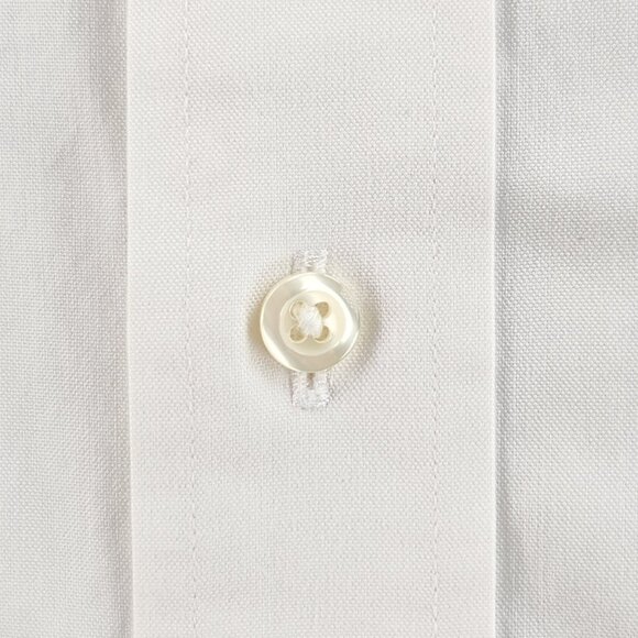 Brooks Brothers 16 34/35 Non-Iron All Cotton Point Slim White Long Sleeve Preppy - Picture 5 of 16